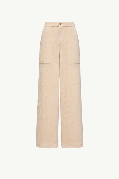 Moncler Teddy Wide Leg Pants White Ivory White Ivory