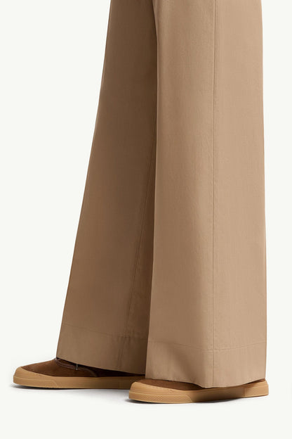 Moncler Cotton Poplin Pants Beige Beige