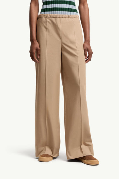 Moncler Cotton Poplin Pants Beige Beige