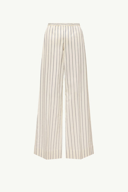 Moncler Striped Cotton & Silk Pants White White