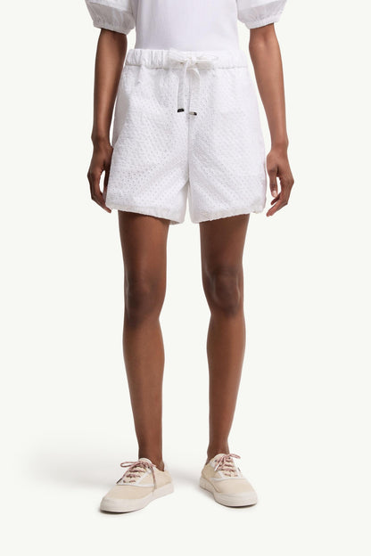 Moncler San Gallo & Cotton Poplin Shorts White White