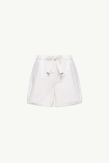 Moncler San Gallo & Cotton Poplin Shorts White White