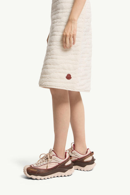 Moncler Teddy Knee-Length Padded Skirt White White