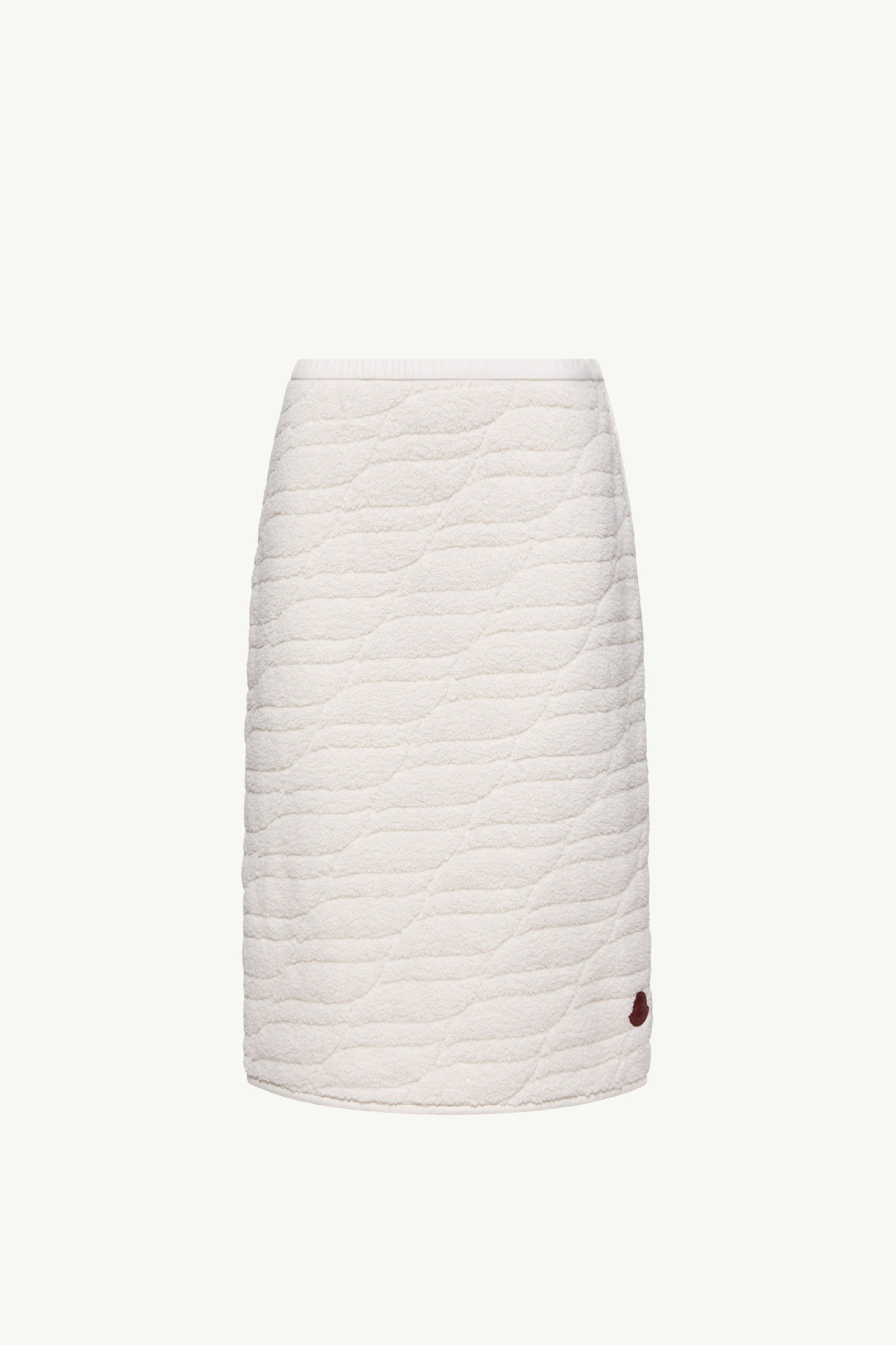 Moncler Teddy Knee-Length Padded Skirt White White