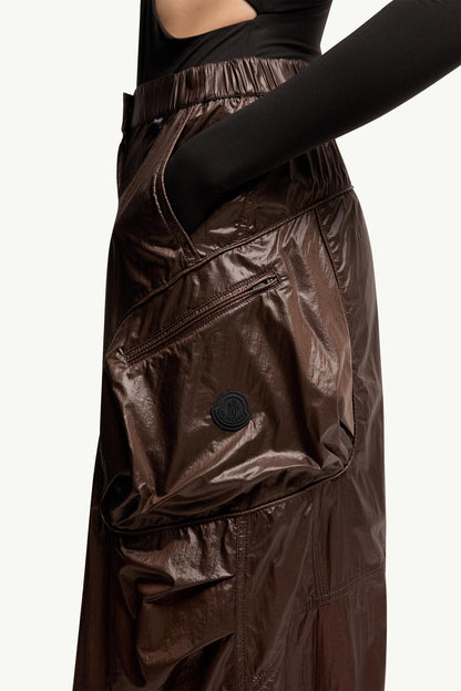 Moncler Cargo Midi Skirt Brown Brown