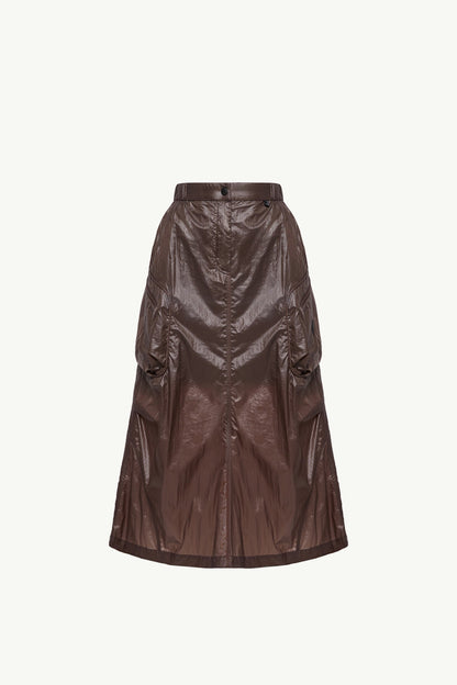 Moncler Cargo Midi Skirt Brown Brown