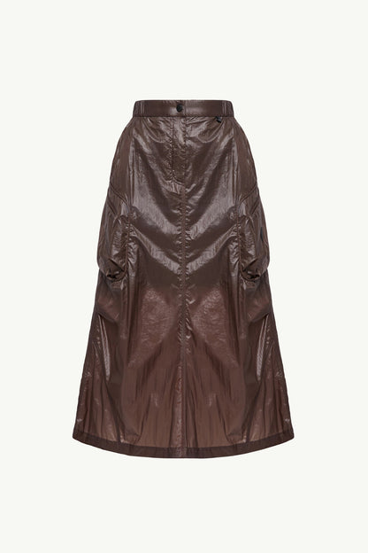 Moncler Cargo Midi Skirt Brown Brown