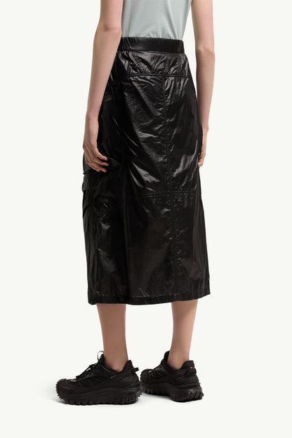 Moncler Cargo Midi Skirt Black Black