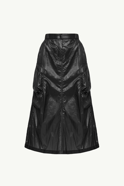Moncler Cargo Midi Skirt Black Black