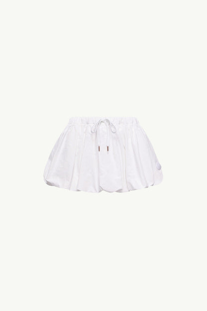 Moncler Cotton Blend Balloon Mini Skirt White White