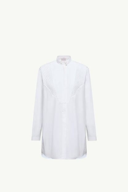 Moncler San Gallo Cotton Poplin Shirt White White