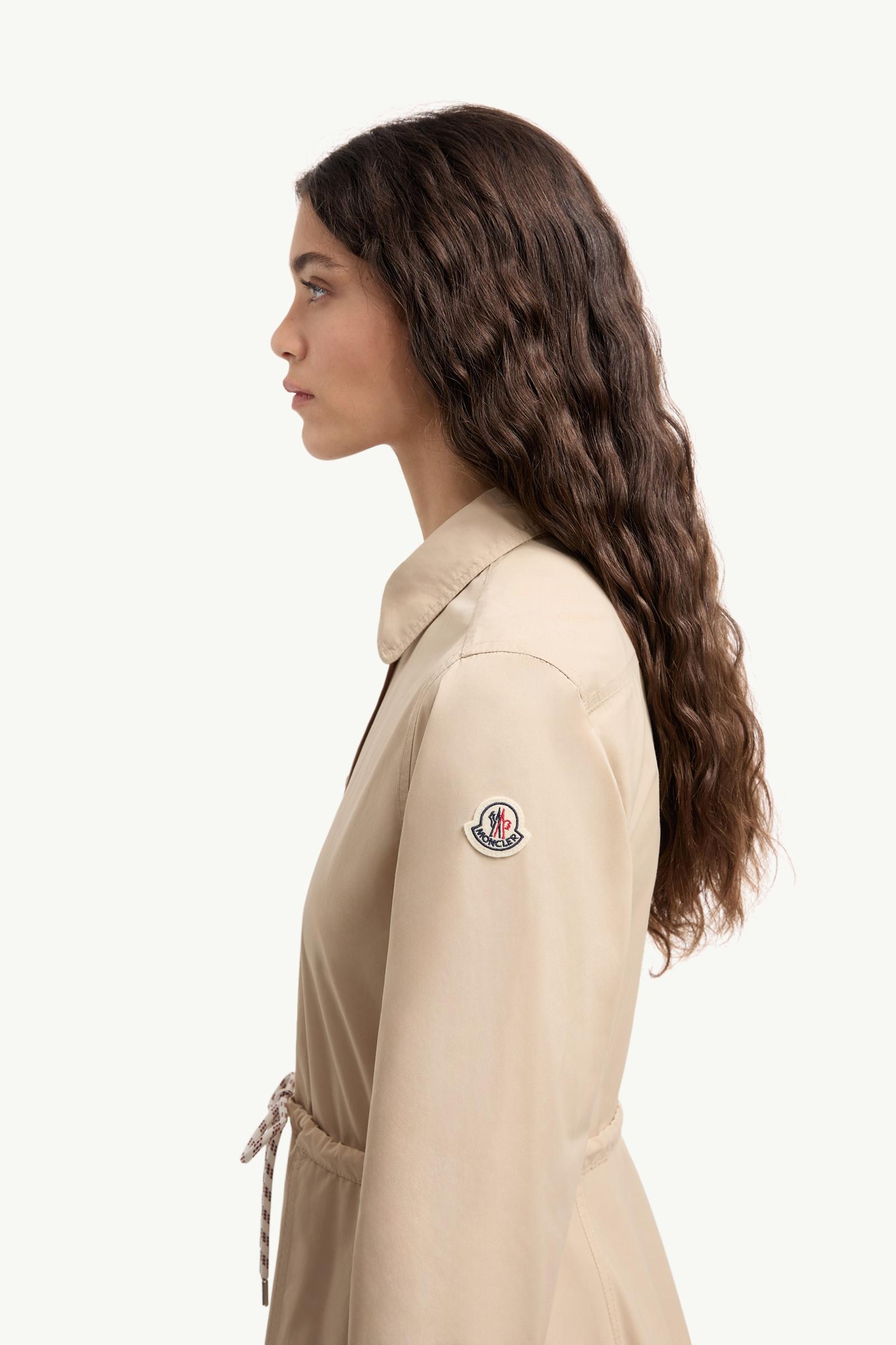 Moncler Poplin Midi Shirt Dress Beige Beige