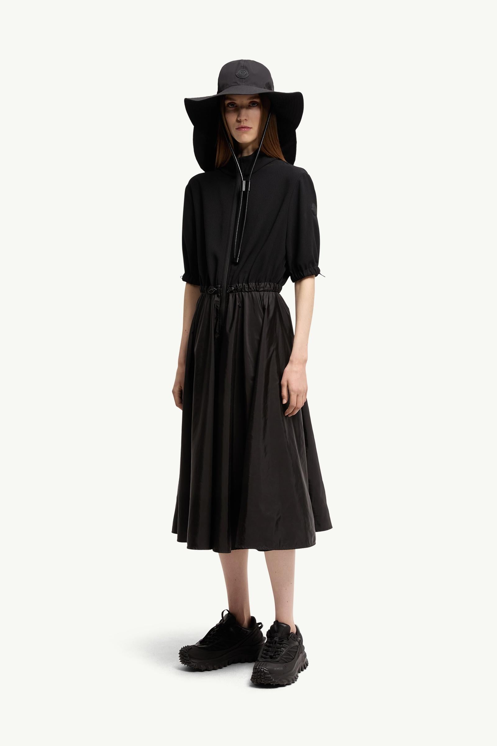 Moncler Midi Dress Black Black