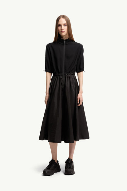 Moncler Midi Dress Black Black