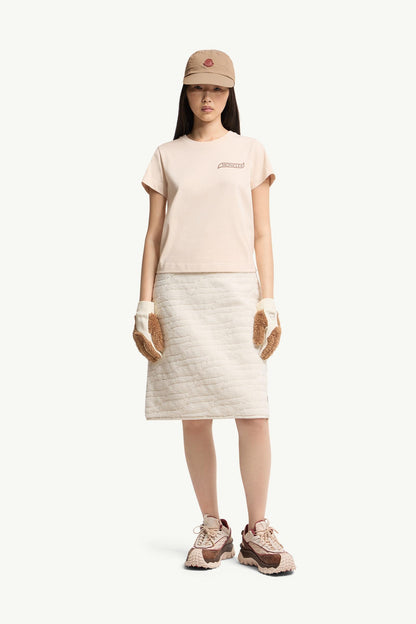 Moncler Logo Cotton T-Shirt Light Beige Light Beige