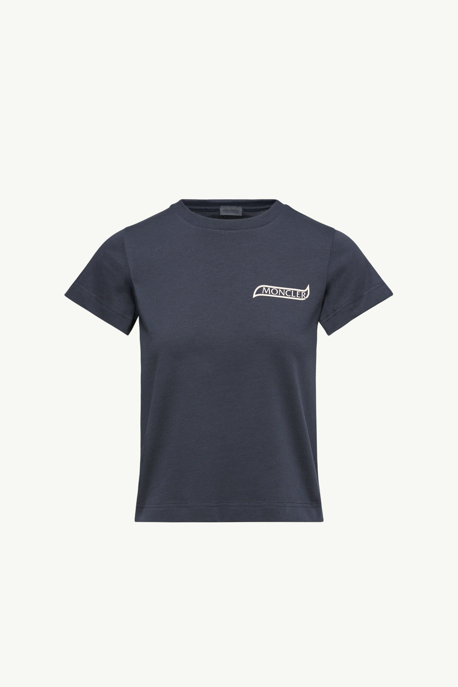 Moncler Logo Cotton T-Shirt Night Blue Night Blue