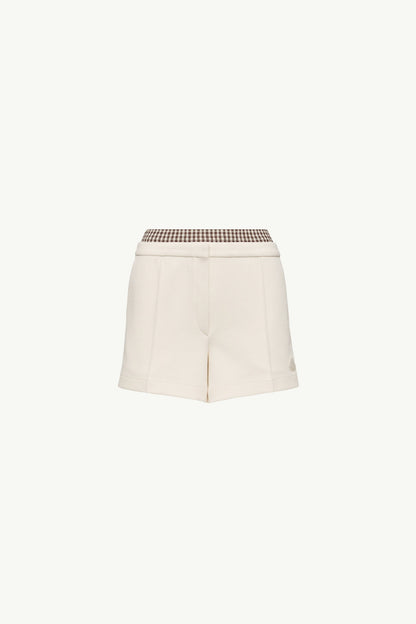Moncler Layered-Effect Vichy Cotton Blend Shorts White White