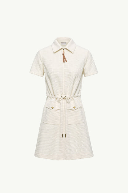 Moncler Bouclé Mini Dress White White