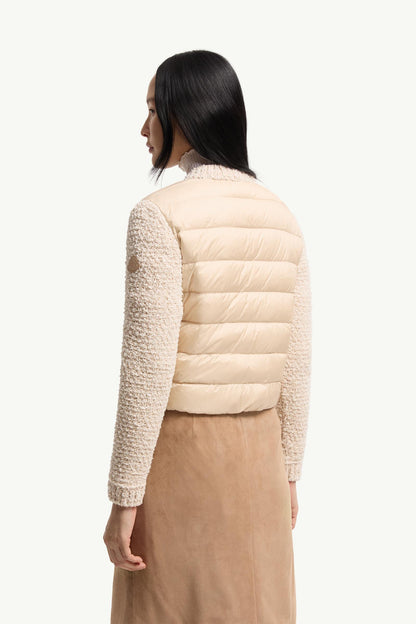 Moncler Padded Zip-Up Cardigan Light Beige Light Beige
