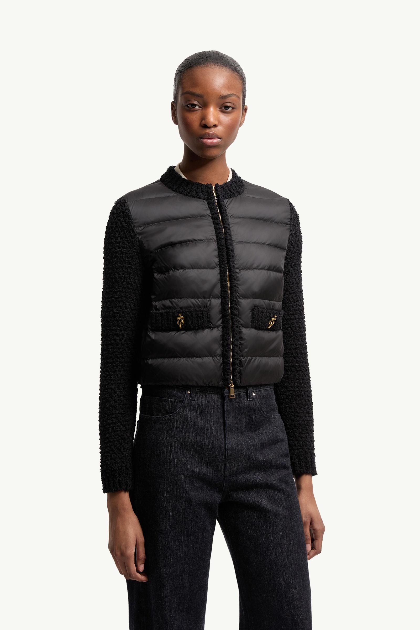 Moncler Padded Zip-Up Cardigan Black Black