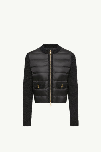 Moncler Padded Zip-Up Cardigan Black Black