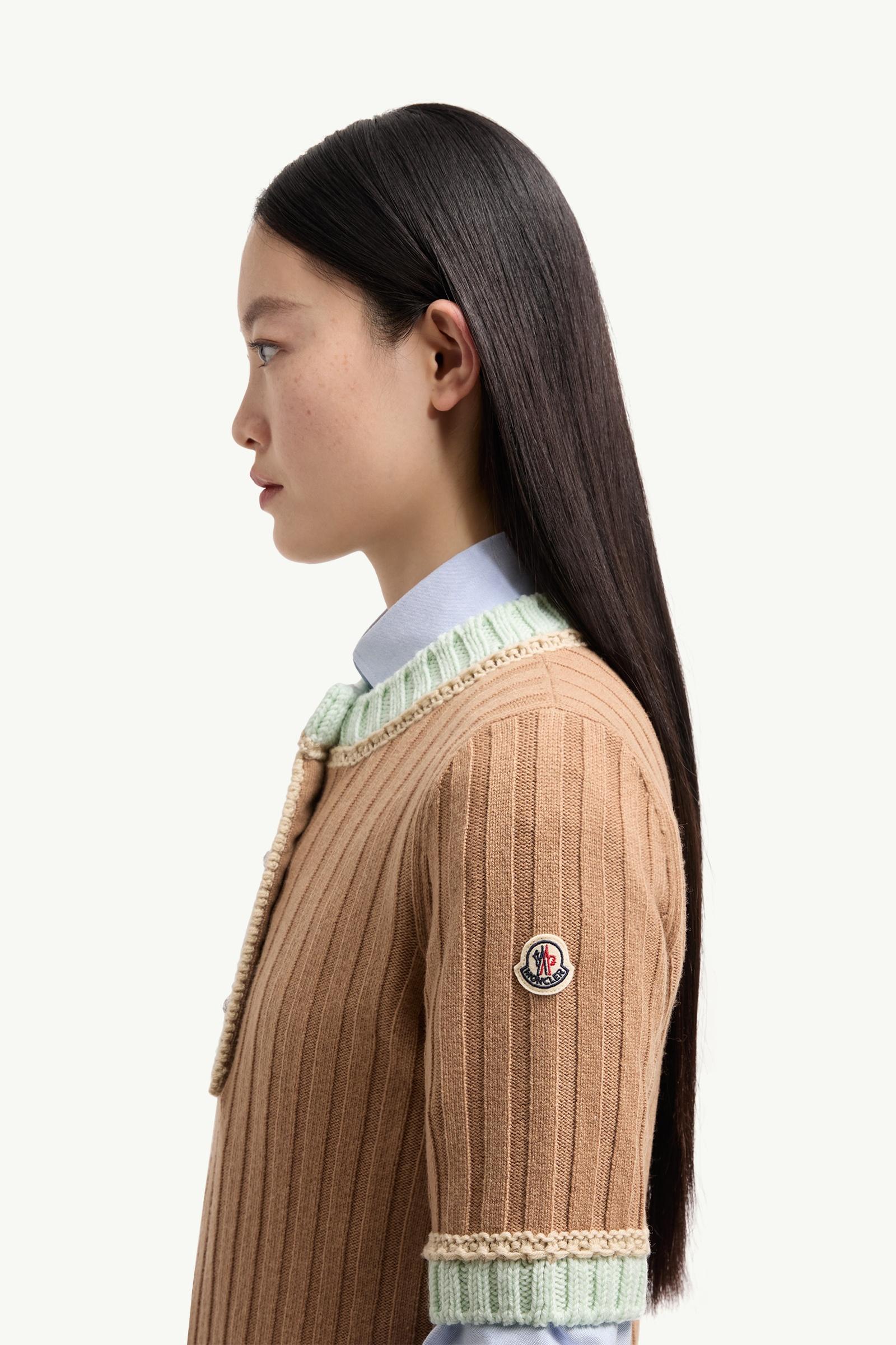 Moncler Jewel Buttons Wool & Cashmere Sweater Camel Beige Camel Beige