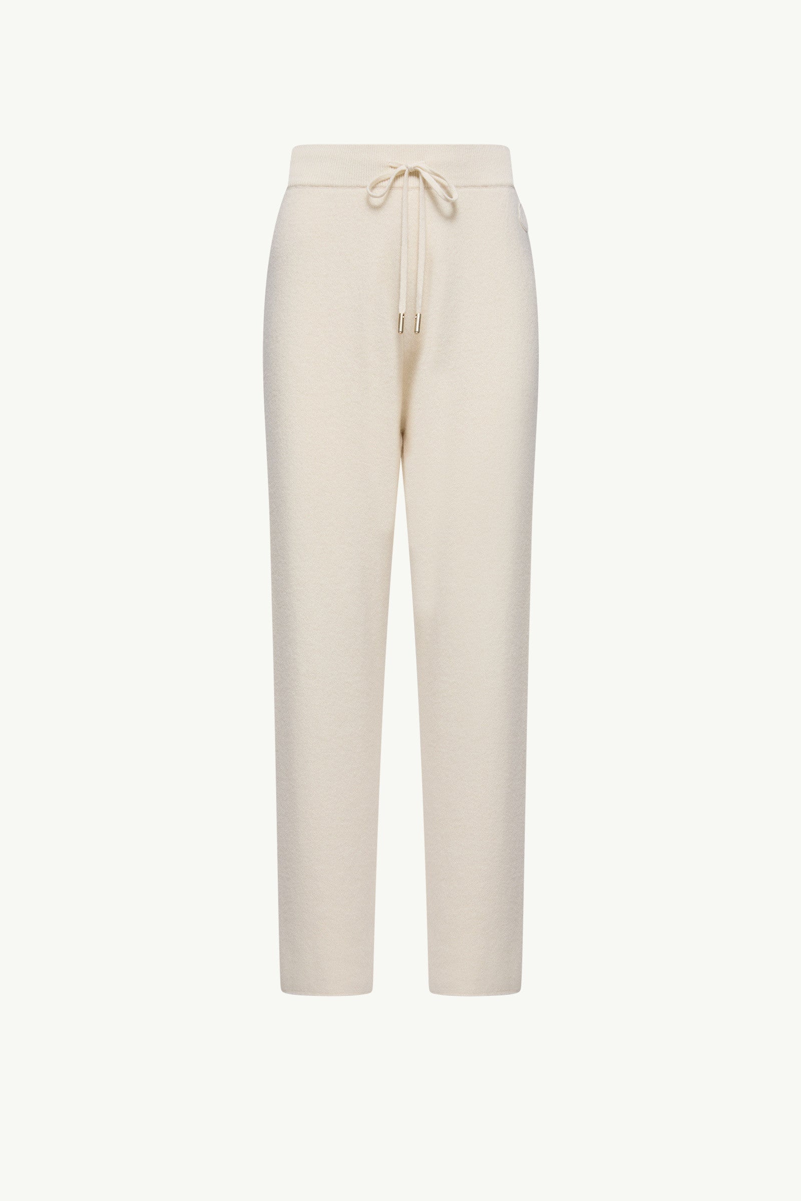 Moncler Wool & Cashmere Blend Cropped Jogging Pants White White