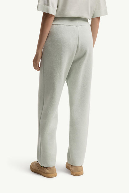 Moncler Wool & Cashmere Blend Cropped Jogging Pants Light Green Light Green
