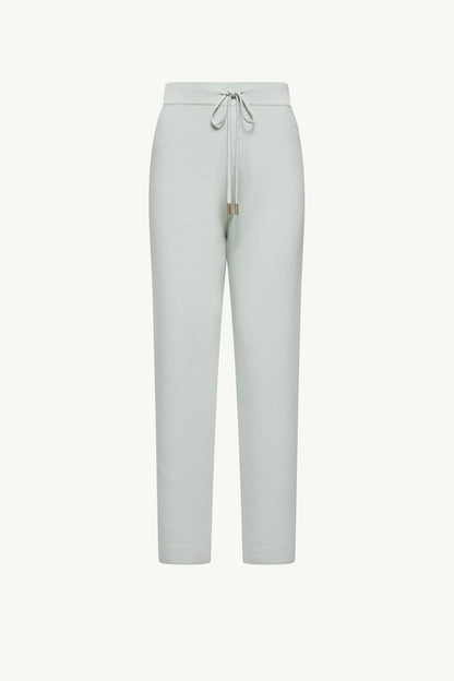 Moncler Wool & Cashmere Blend Cropped Jogging Pants Light Green Light Green
