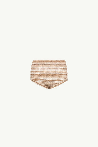 Moncler Striped Mini Shorts Light Beige Light Beige