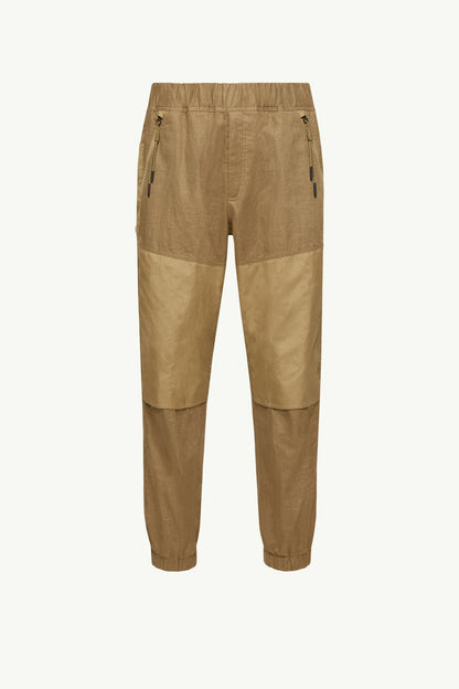 Moncler Linen Jogging Pants Light Brown Light Brown