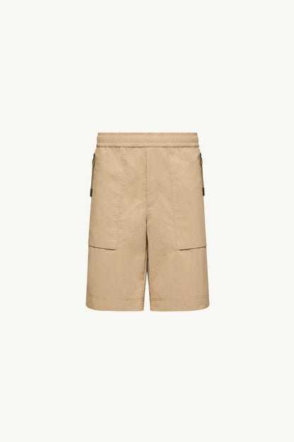 Moncler Technical Froissé Shorts Beige Beige
