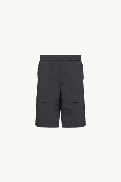 Moncler Technical Froissé Shorts Black Black