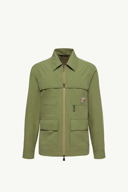 Moncler Taffeta Shirt Jacket Olive Green Olive Green