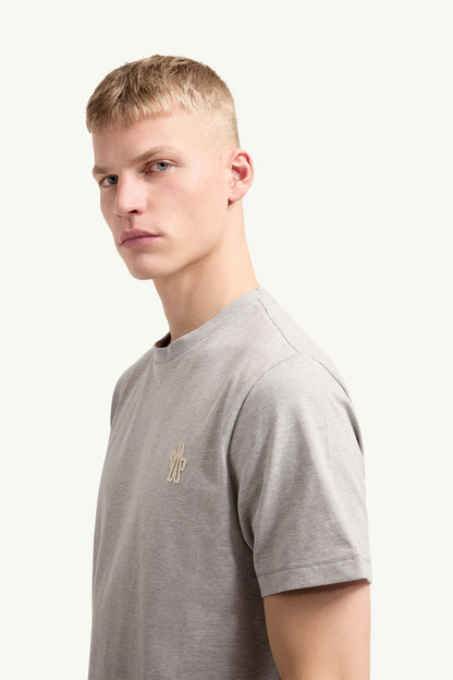 Moncler Logo Patch Cotton Blend T-Shirt (Three Pack) White & Black & Grey White & Black & Grey