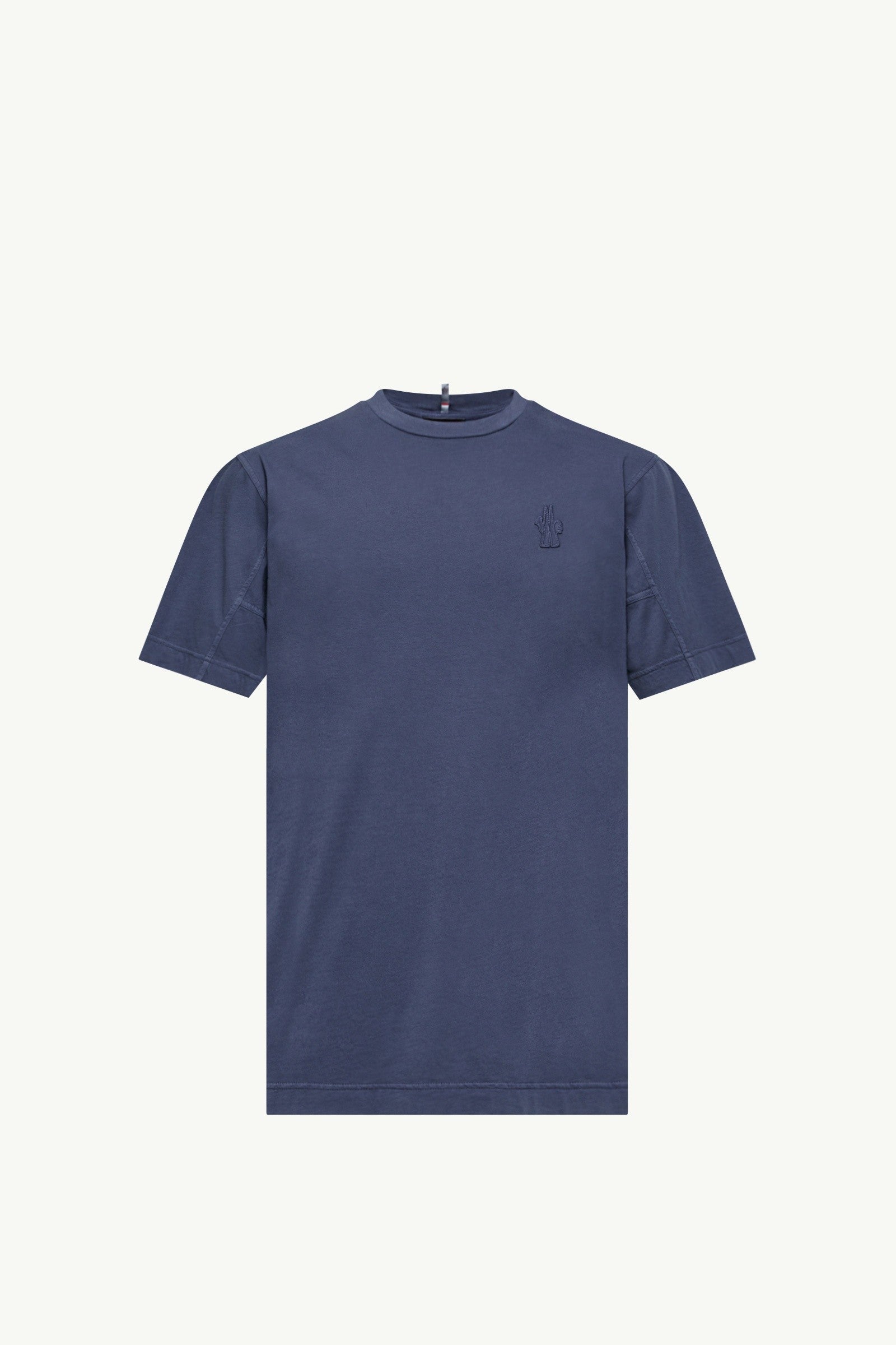 Moncler Logo Patch Cotton T-Shirt Navy Blue Navy Blue