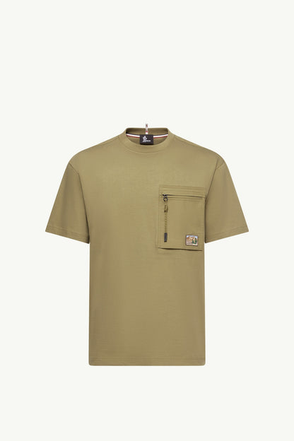 Moncler Utility Pocket Cotton T-Shirt Olive Green Olive Green