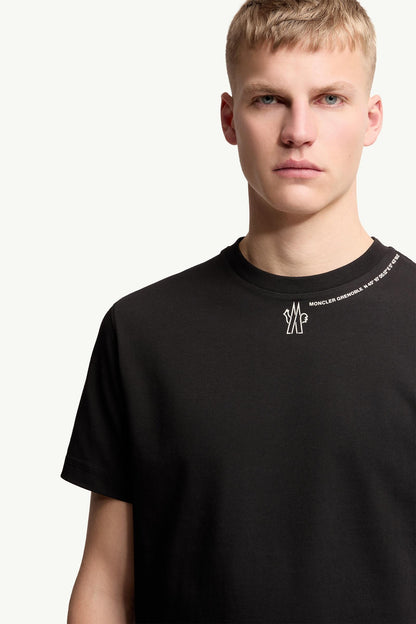 Moncler Logo Cotton T-Shirt Black Black