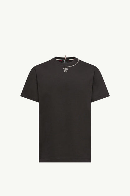 Moncler Logo Cotton T-Shirt Black Black