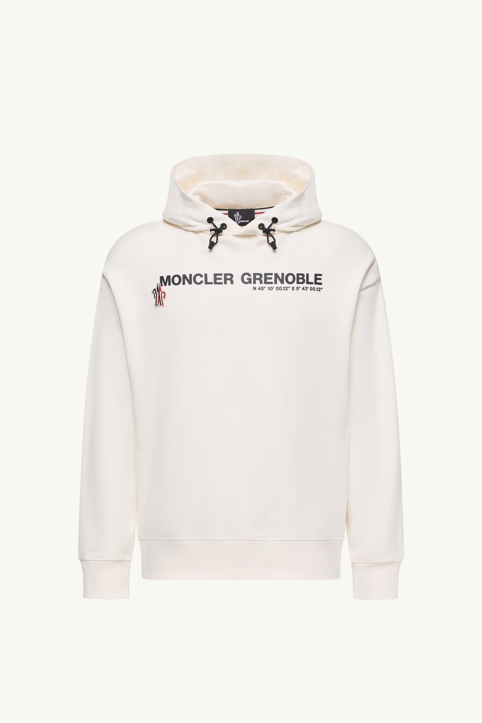 Moncler Logo Cotton Hoodie Ice Grey Ice Grey