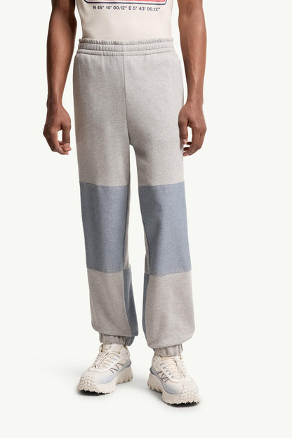 Moncler Cotton & Chambray Sweatpants Grey Grey