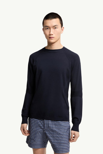Moncler Logo Sweater Navy Blue Navy Blue