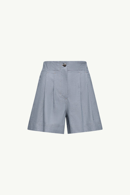 Moncler Chambray Shorts Powder Blue Powder Blue