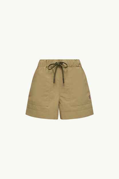 Moncler Technical Froissé Shorts Khaki Khaki