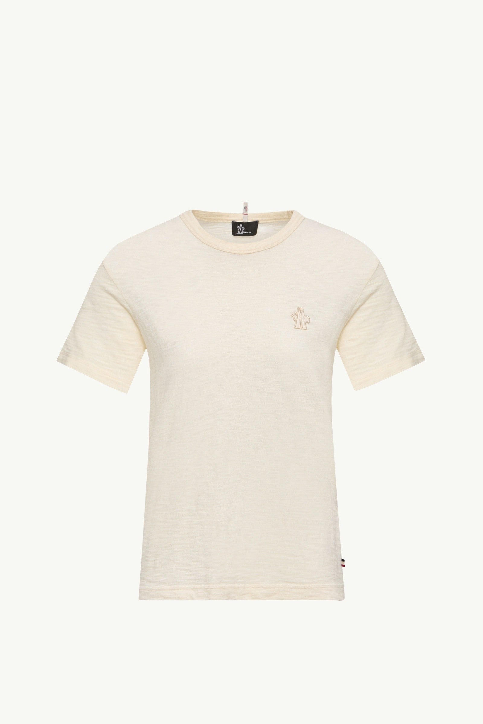 Moncler Logo Patch Cotton T-Shirt White Ivory White Ivory