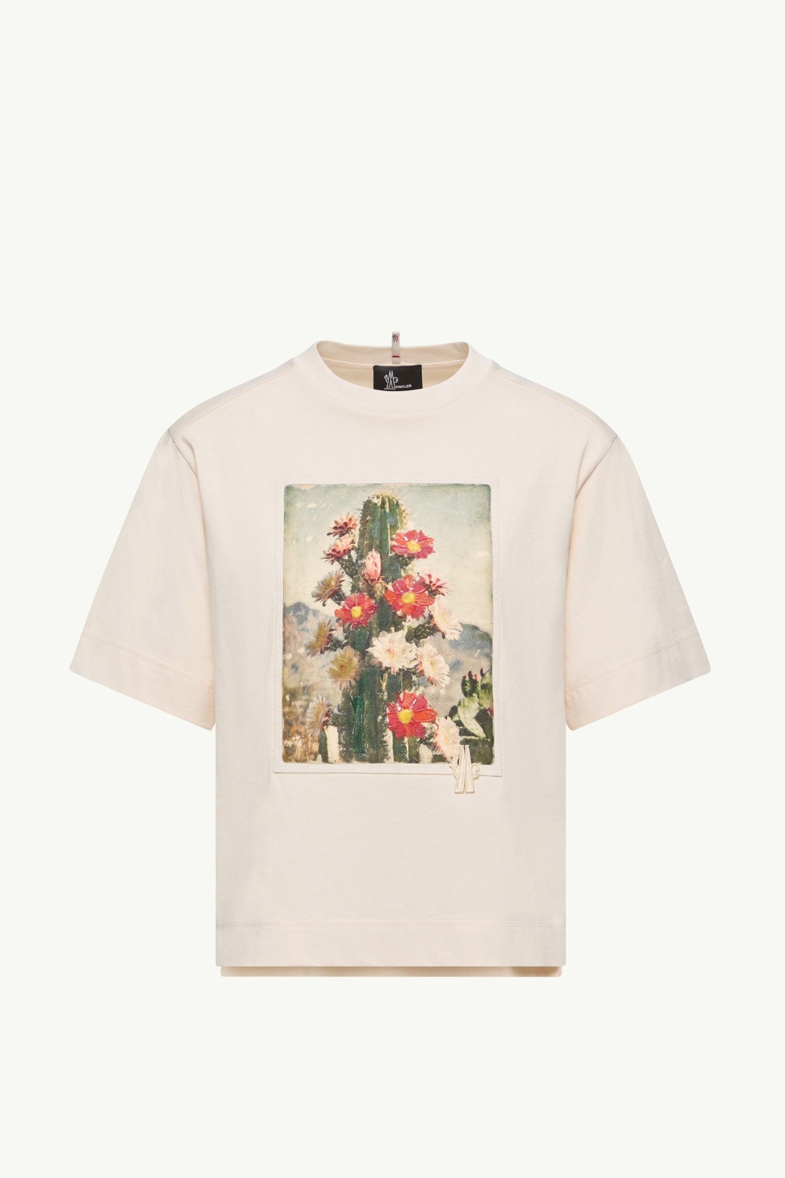 Moncler Landscape Print Cotton T-Shirt White White