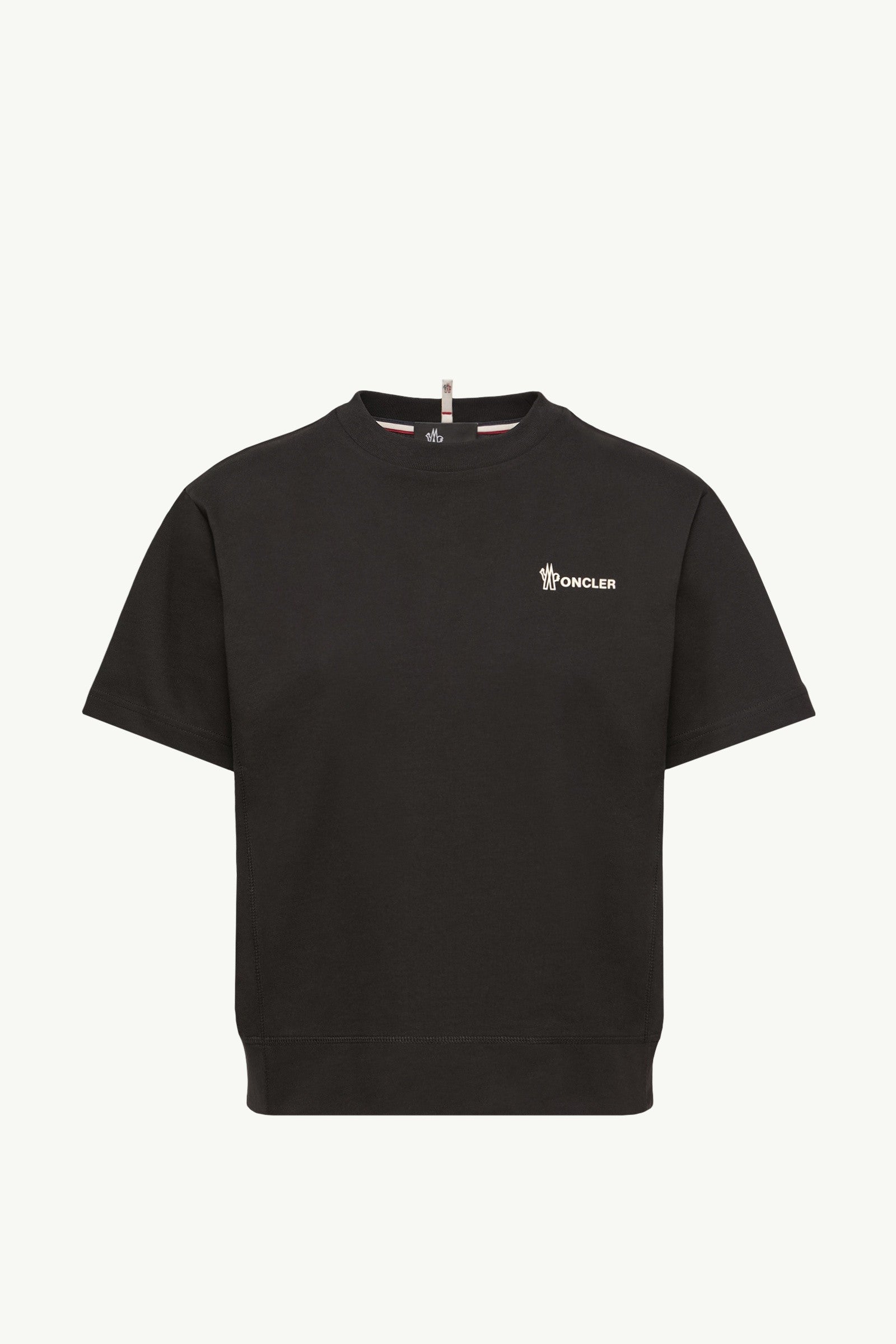 Moncler Logo Cotton T-Shirt Black Black