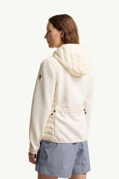 Moncler Padded Zip-Up Hoodie White Ivory White Ivory