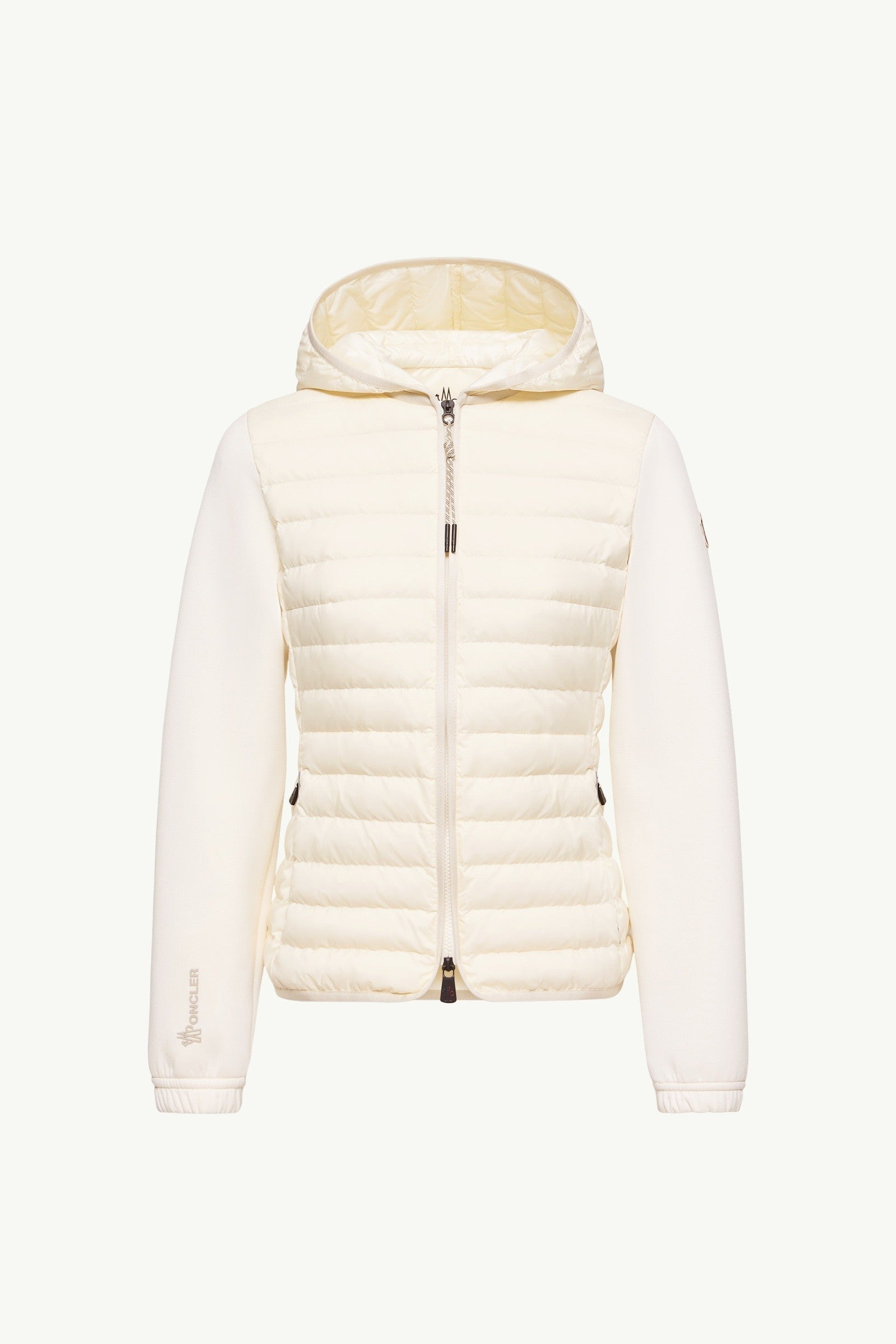 Moncler Padded Zip-Up Hoodie White Ivory White Ivory