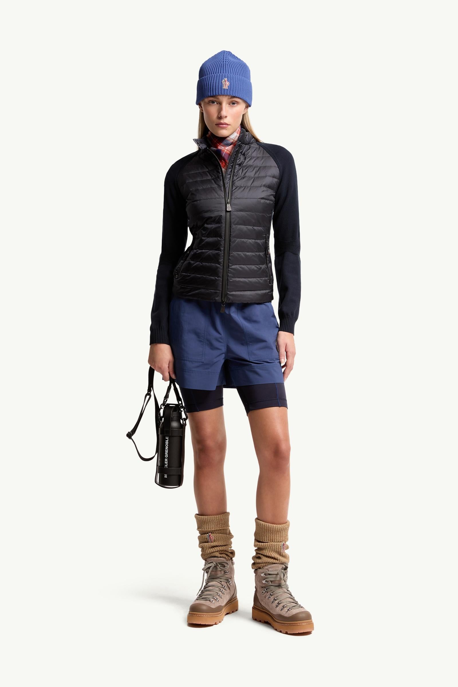 Moncler Padded Zip-Up Cardigan Navy Blue Navy Blue